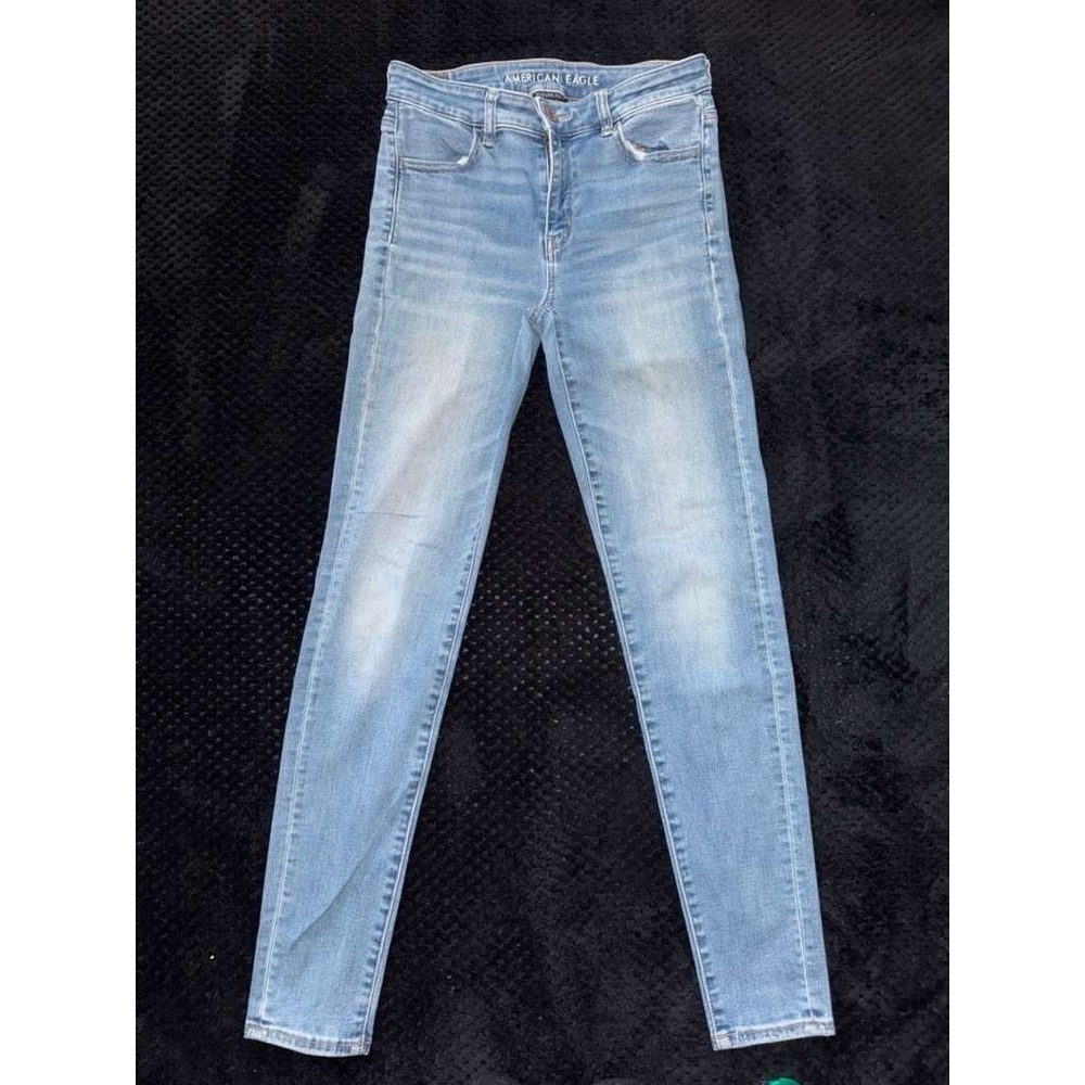 American Eagle Womens Jegging Blue Denim Next Level Stretch Size 8 Long